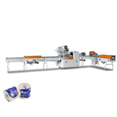 China Full Automatic High Speed Simple Hotels Roll Toilet Paper Roll Bags Packing Machine for sale