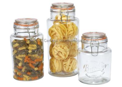 Chine Boîtes métalliques en verre promotionnelles de stockage avec la bride et la catégorie comestible passées au bichromate de potasse de couvercles hermétiques à vendre