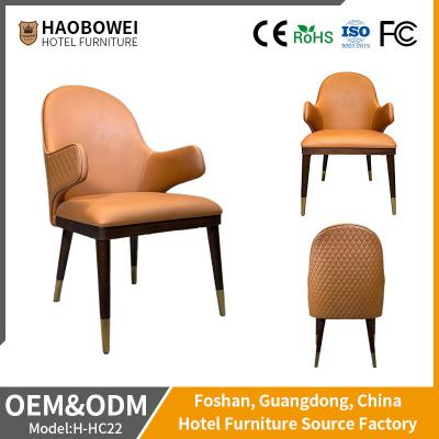 China Silla con espalda de cuero para hotel Restaurante Muebles Sala de comedor Personalizado Adulto Apto en venta
