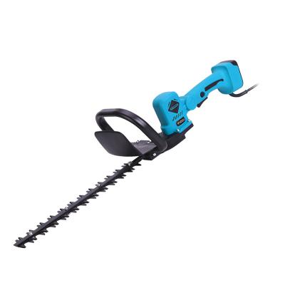China Iron Double Blades Lithium Powered Electric Cordless Hedge Trimmer for sale