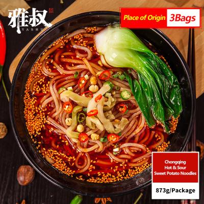 China Best Quality 3 Bags Chongqing Hot And Sour Sweet Potato Noodles 873g*8 for sale