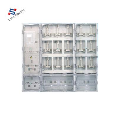 China Meter Distribution Cabinet for 15 x Meter Single Phase Big Size Single Phase Plastic Meter Distribution Cabinet with Main Control Box for sale