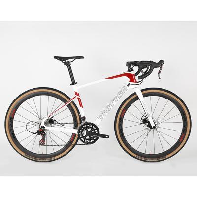 China Wheel Size 700*40C Carbon Fiber Hybrid Bike 24 speed Disc Brake Bike for sale