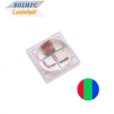 중국 3W 3535 RGB LED 120 Degrees Dome Lens 3 In 1 Full Color Ceramic High Power SMD LED Factory Sell 판매용