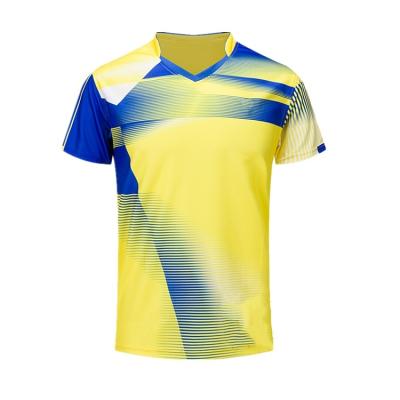China Quality Quick Dry Wholesale Sublimation Thailand Yellow Volleyball Shirts Custom Design Logo Badminton Jersey Uniform for sale