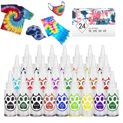 China Handmade Creative Tie Dye 24 Colors Dye For Girls Boys Arts Canvas Shoes T-shirt DIY Apparel Party for sale