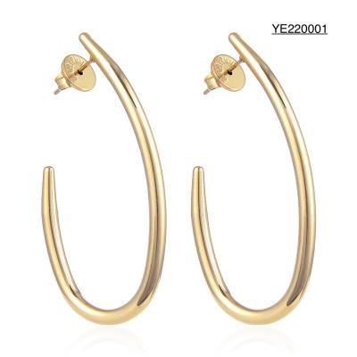 China Brincos redondos coleção de joias vintage ouro 18k brincos de aço inoxidável à venda