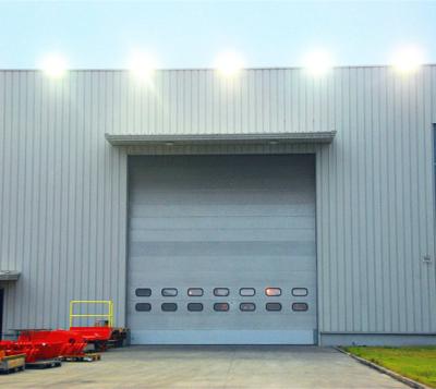 China White 40mm Width Insulated Mental Industrial Sectional Doors Outside Application for sale