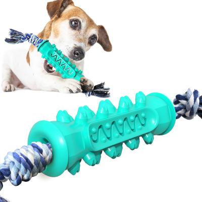 China Viable Toy Dog Toothbrush Dog Chew Bite Rope Dog Brushing Stick for sale