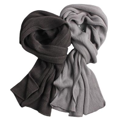 China Factory Price 100% Wear Factory Price Warm Acrylic Cashmere Men Scarf Knitted Shawls Cover Scarf For Winter for sale