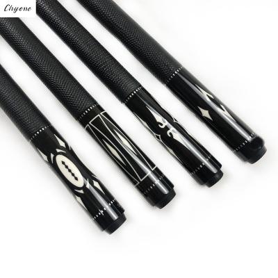 China Wholesale Wooden Chyone Maple 13mm 6 Point Inlay Gabon Wooden Billiard Cue Laminated Shafts Spliced Carom Cue Billiard Cue for sale