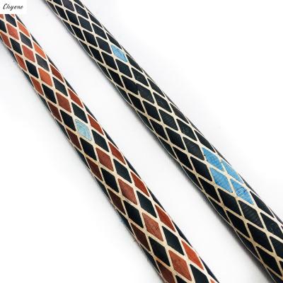 China Custom Inlay Wooden Half-Complete Cue Billiard Cue Maple Malachite Maple Chyone Core Square End Spliced Carom 3 Cue Cushion Replica for sale