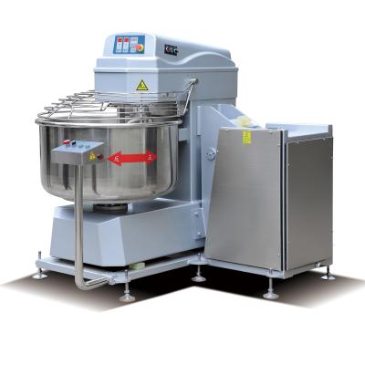 China High Quality Tow Motion 80/120/160/200/240KG Two Speed Industrial Dough Mixer Tilting Dough Mixer Stainless Steel Commercial Spiral Cake Mixer for sale