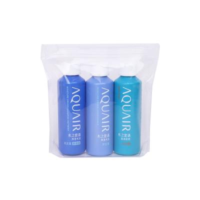 China Classic Zipper Organizer Bag / Functional Transparent EVA Plastic Clear Cosmetic Makeup Bag Environmental Friendly Toiletry Bag For Travel Accessories for sale