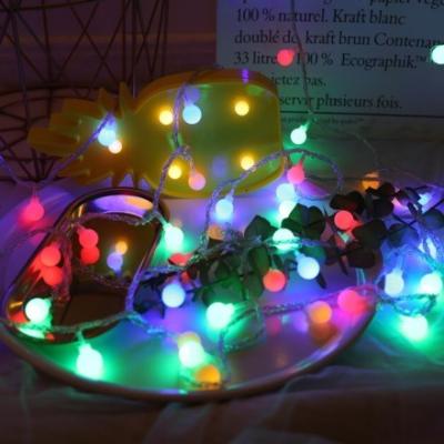 Китай 5M цвет мяты macarone 50 СИД RGB изменяя света приведенные шарика мини пластиковой строки шарика белые матовые для украшения рождества продается