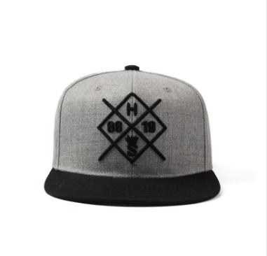 China 100% polyster Custom Snapback 3D Embroidery customize snapback hats wholesale size56-58cm grey for sale
