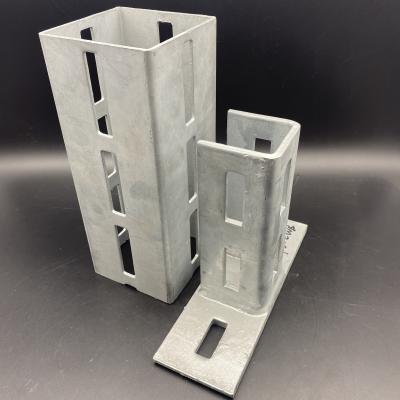 China Hot Dip Galvanized 120x100x4 Modular Steel Square Channel for sale