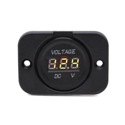 China Cars WattBons Rocker Switch Style LED Voltmeter 12V Dual USB Charger Digital voltmeter Socket Outlet Panel on Boats RVs Trucks Cars for sale