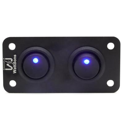 China Sturdy and durable WattBons Round Blue LED Light Toggle Switch 12V Rocker Switch Panel On/Off Toggle Switch Waterproof Marine for Car Boat Trucks for sale