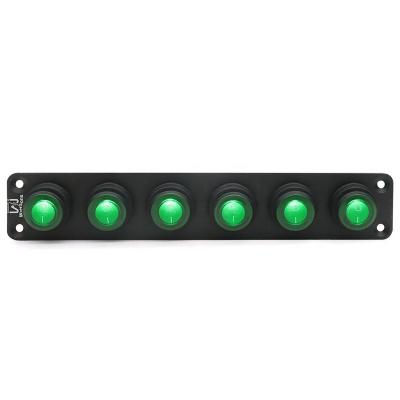 China Sturdy and durable WattBons 6 Gang 12 Volt Marine Waterproof LED Toggle Switch Panel On Off Rocker Switch Panel for Cars Trucks Boats and RVs for sale