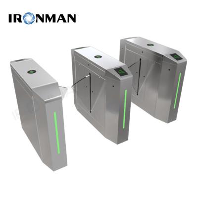 China Oblique Octagon Flap Barrier Turnstile Airport Low Noise High Speed Gate for sale