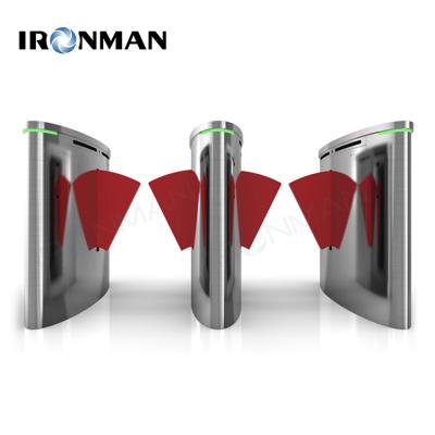 China Half Height Security Gate Flap Turnstile SUS304 For Public Lobby with CE Certificate for sale