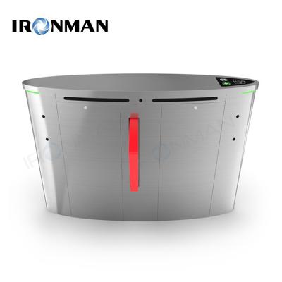 China Oval Wing Pedestrian Turnstile Gate For Office Buildings / Hotels for sale