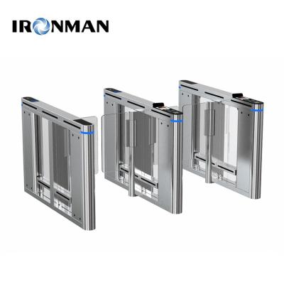 China Access Control Pedestrian Barrier Gate with Fast Speed Swing Turnstile and Alarm for sale