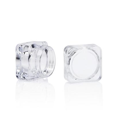China Mini Ace 5g Skin Care Cream Container Face Cream Packaging Jar Sample Tester Cosmetic Jar Plastic Skin Care Clear Box Creams for sale