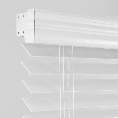 China Window Minimalist White Faux Wood Door Shade for sale