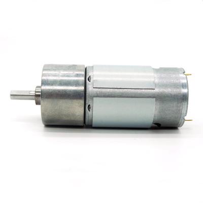 China Adjustable Speed Maker Customized 37mm BBQ Box Automation Equipment Valve Micro 555 DC Brush Gearbox Motor for sale