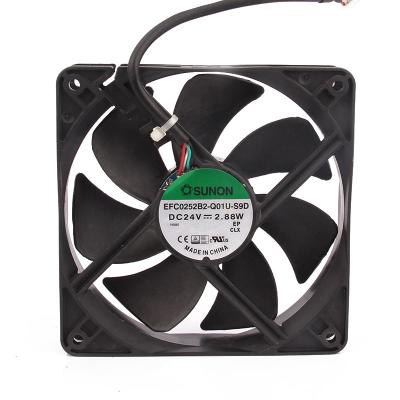 China Hotels Built Quasi Cabinet Air Conditioning Inverter SUNON EFC0252B2-Q01U-S9D 24V 2.88W 12025 120x120x25mm 12cm Industrial Fan for sale