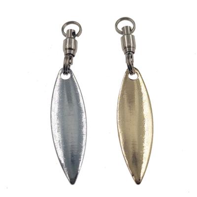 China Lure Willow Blades Smooth DIY Metal Spangle Spinner Lure Gold Silver Metal Fly Fishing Lure Spangle Small for sale