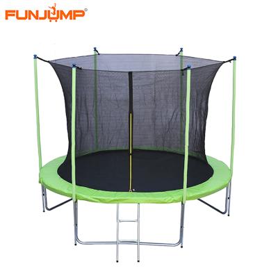 China Eco - Friendly Round Inside Net Park Floor Trampoline Amusement With Rain Cover for sale