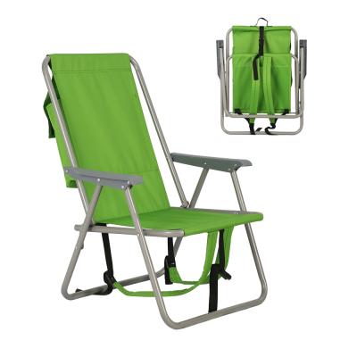 China Large Storage Bag OEM Backpack Camp Steel Easy-carry Beach Fishing Folding Chair With Large Storage Bag For Outdoor for sale