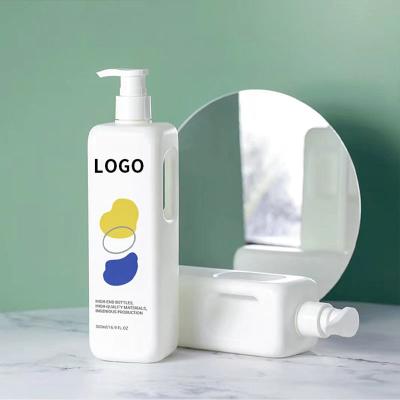 China 500 ML HDPE shower gel shampoo disinfectant daily chemical plastic bottle for body wash and shampoo for sale