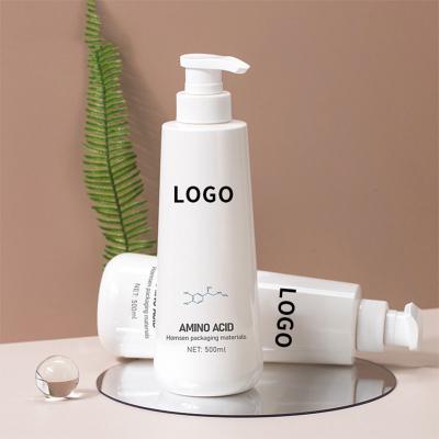 China PET 500ml Round Shoulder Bottle Cosmetic Bottle Pump cap For Body wash and Shampoo lotion packaging Bottle for sale