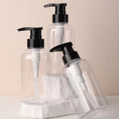 China 500ML 300ML PET Cosmetic Bottle Pump cap For Body wash and Shampoo lotion packaging Bottle for sale