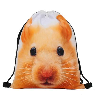 China China Manufacturer High Quality Polyester Drawstring Bag Waterproof Mouse Printed Drawstring Gym Bag for sale
