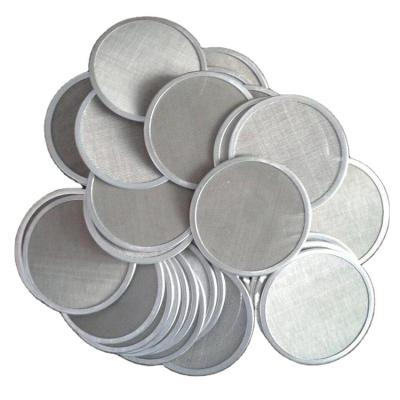 China Plastic filter ss304 wire mesh particle filter mesh filter mesh hemming filter disc for sale