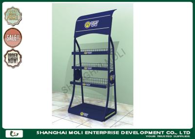 China Supermarket / Retail 4 tier display rack Point of sale display metal floor standing for sale