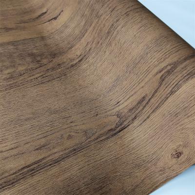 China Textured Wood Grain Effective Lamination PVC Film Roll voor meubeldekoratie Te koop