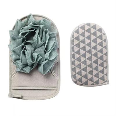 China Long Grip Bath Cleaning Gloves Exfoliating Spa Bath Glove Sponge 1 Rubbing Buyer for sale