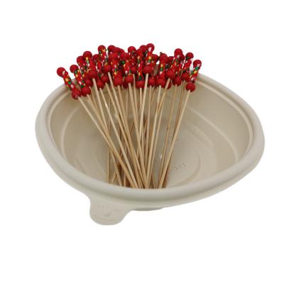 China Xiangteng easily cleaned custom sell fruit natural bamboo knot decorative craft stick bamboo barbecue stick for sale
