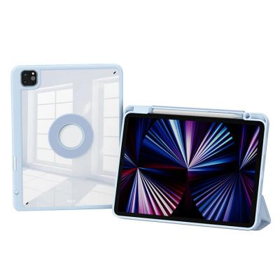 China Hard Case For iPad 10.2 Inch Detachable 360 Degree Triple Swivel Cover With Pen Holder With Magnetic Suction Tablet Case for sale
