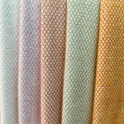 China 830gsm Tartan Chenille Polyester Tweed Wool Fabric Lady Overcoat Material for sale