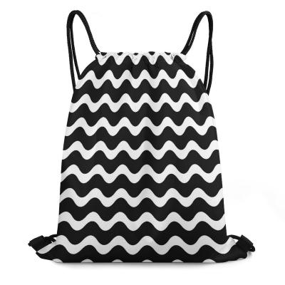 China OEM Custom Logo Polyester Waterproof Drawstring Bag Oxford Waterproof High Quality Fabric for sale