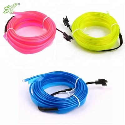 China ON/FLASH/FAST FLASH/OFF diameter 2.3mm welted EL wire wholesale led neon light EL wire roll sewable EL inverter for T decoration costume car hoodies t-shirt for sale