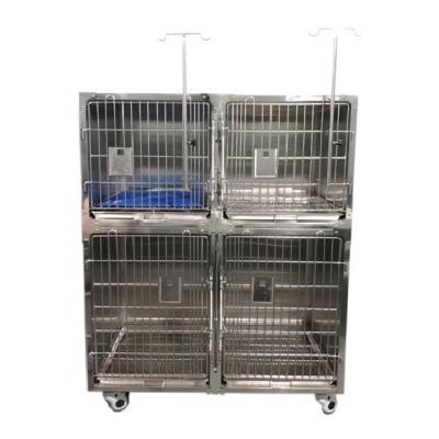 China China Sustainable Stainless Steel Hospital Pet Hospital Veterinary Medical Clinic Animal Cage for sale