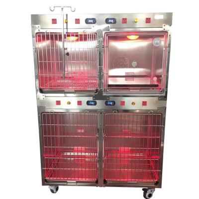China Sustainable 304 Stainless Steel Veterinary Medical Temperature Adjust Oxygen Cage for sale